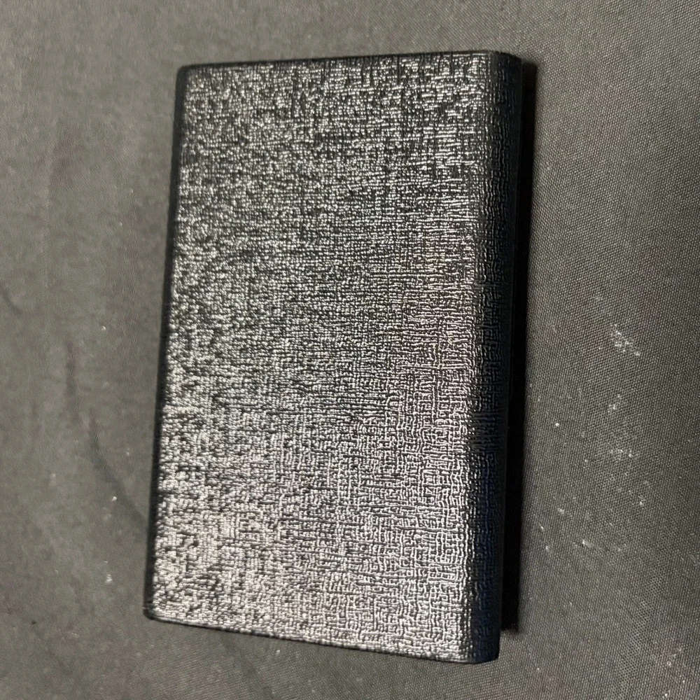 Feyachi Slim Metal Business Card Holder Black Pocket Card Case Wallet